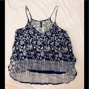 2/$10 Navy blue and white tank